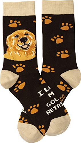 Primitives By Kathy Socks - I Love My Golden Retriever, Multi, One Size Fits Most