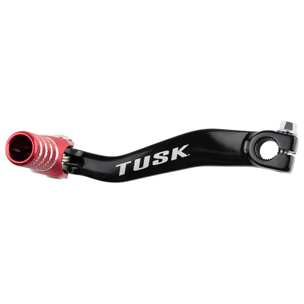 Tusk Folding Shift Lever Black/Red Tip Compatible with Honda CRF125F 2014-2025