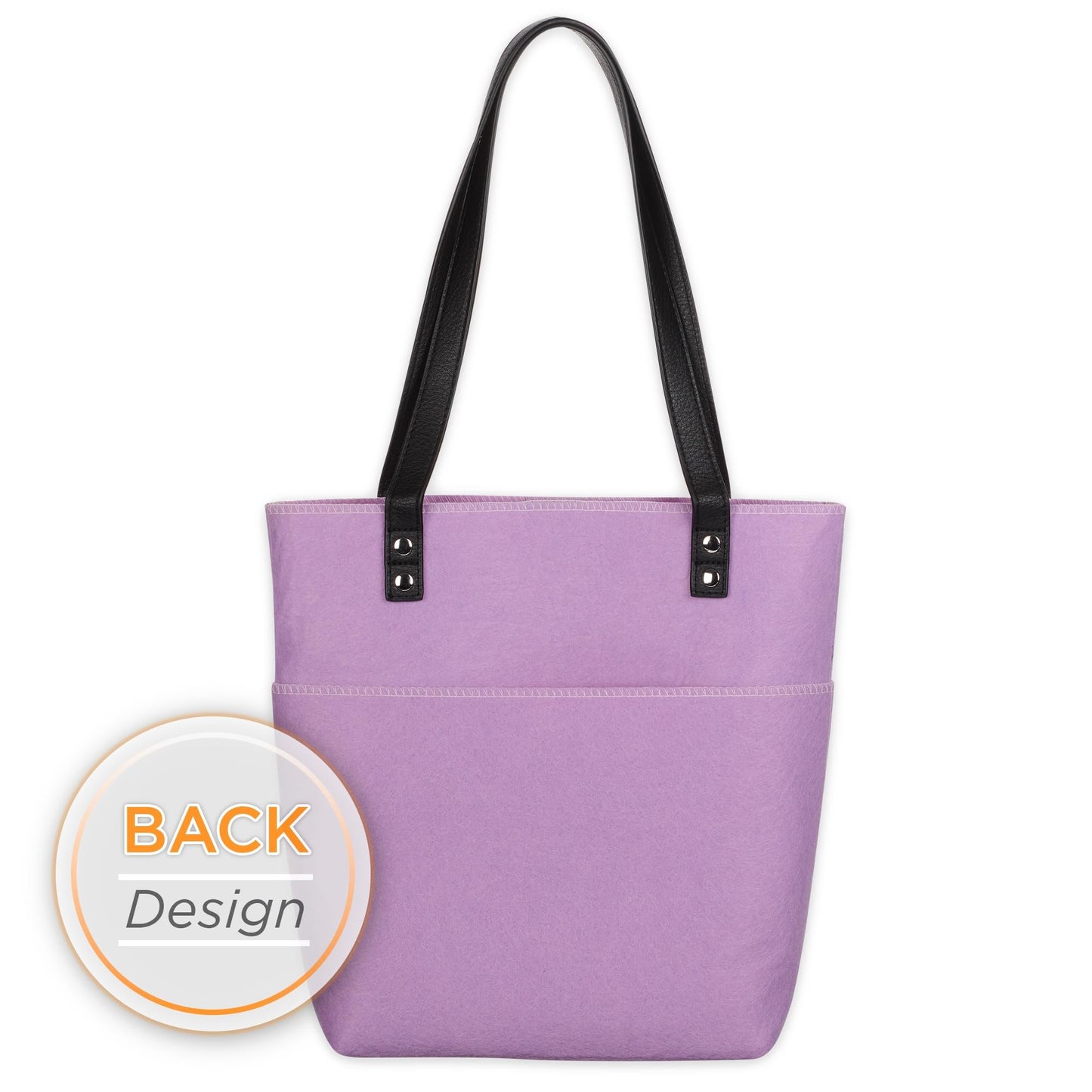 Christian Art Gifts Felt and Faux Leather Fashion Bible Cover Tote Bag with Inspirational Scripture, One Size