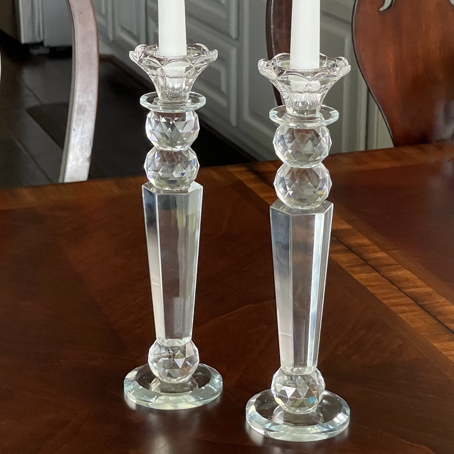 Allgala Single Crystal Glass Candlesticks