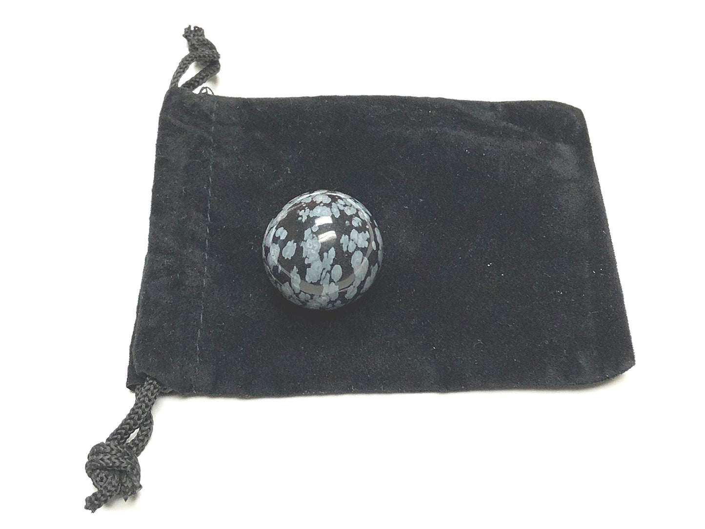Zentron Crystal Collection 25mm Polished Sphere Gemstone Pocket Sized 1" with Velvet Bag