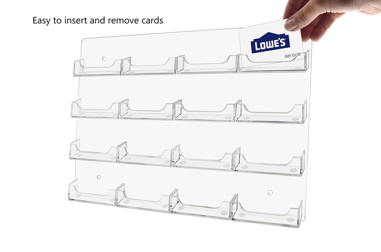 Marketing Holders Wall Mount Realtor Contact Business Card Display Storage & Organization Multi Pocket Gaming Cards Membership VIP Point Card Retail Rack