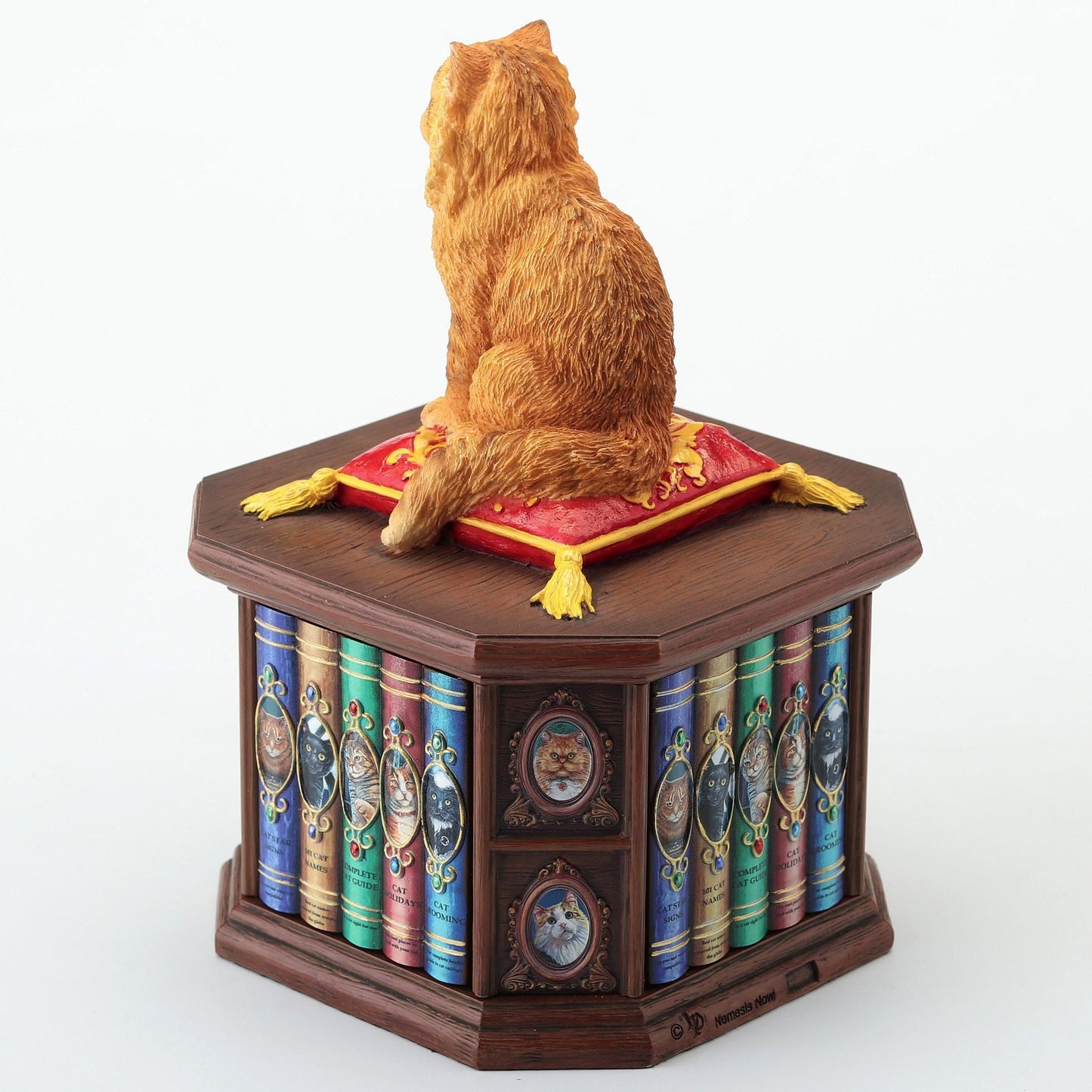 Veronese Design 6 3/4 Inch Mad About Cats Trinket Box by Lisa Parker Hand Painted Resin Sculpture Animal Home Decor