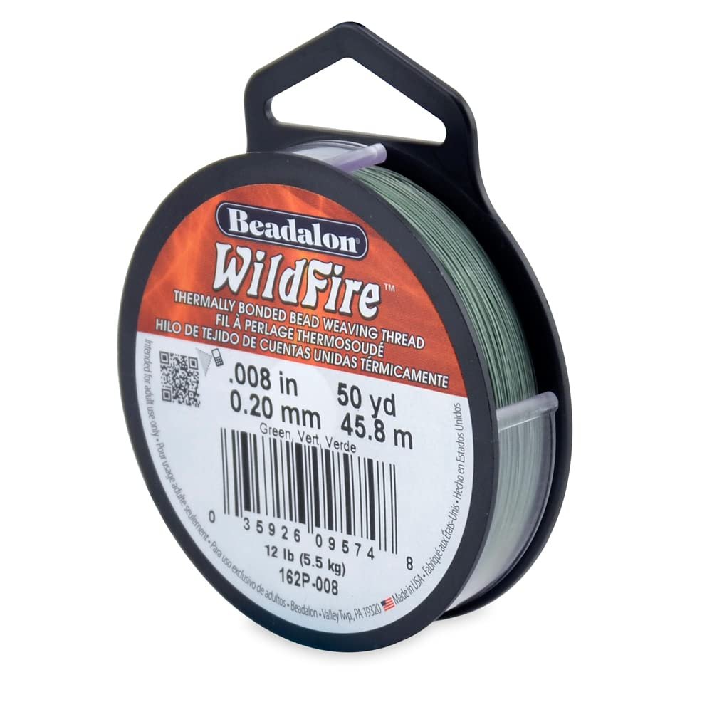 Beadalon Wildfire, 0.006 in, 0.15 mm, Break Strength 10 lb / 4.5 kg, Black, 125 yd / 114 m