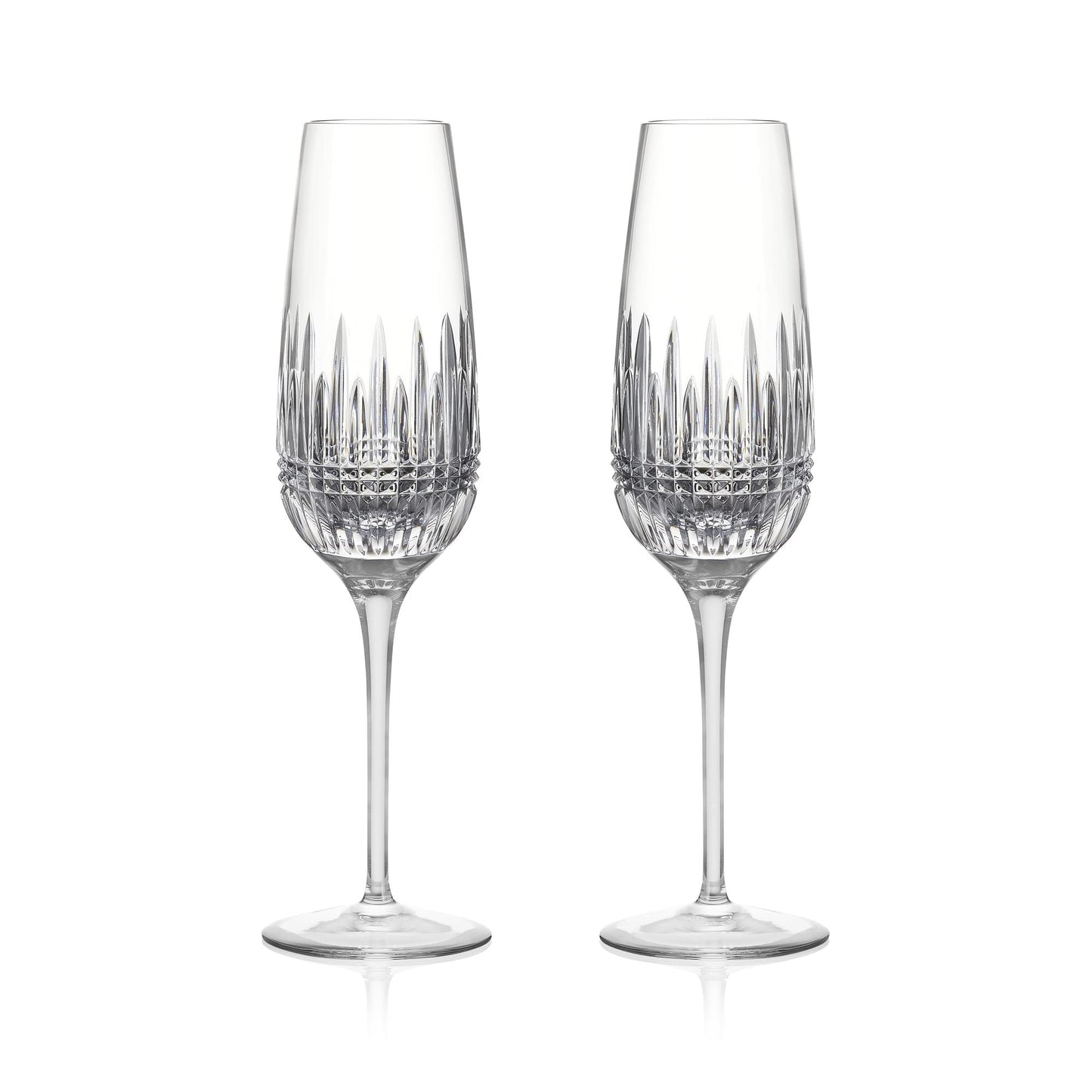 Waterford Lismore Diamond Essence Flute Pair