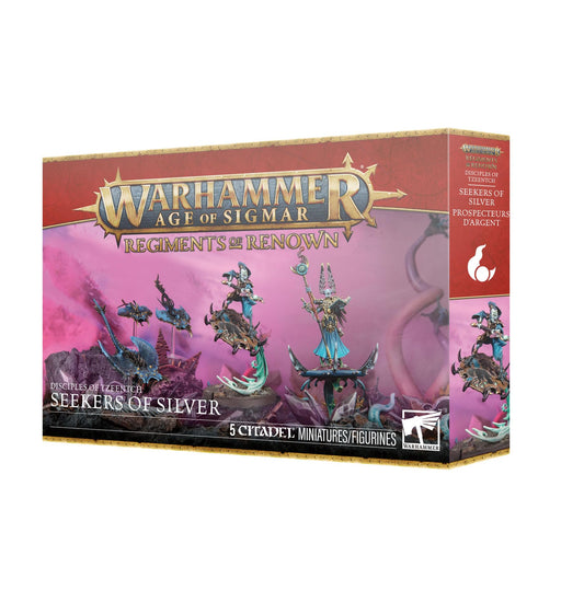 Warhammer Age of Sigmar: Regiments of Renown Seekers of Silver 5 Miniatures Disciples of Tzeentch Gaunt Summoner Magister Screamers Plastic Model Kit