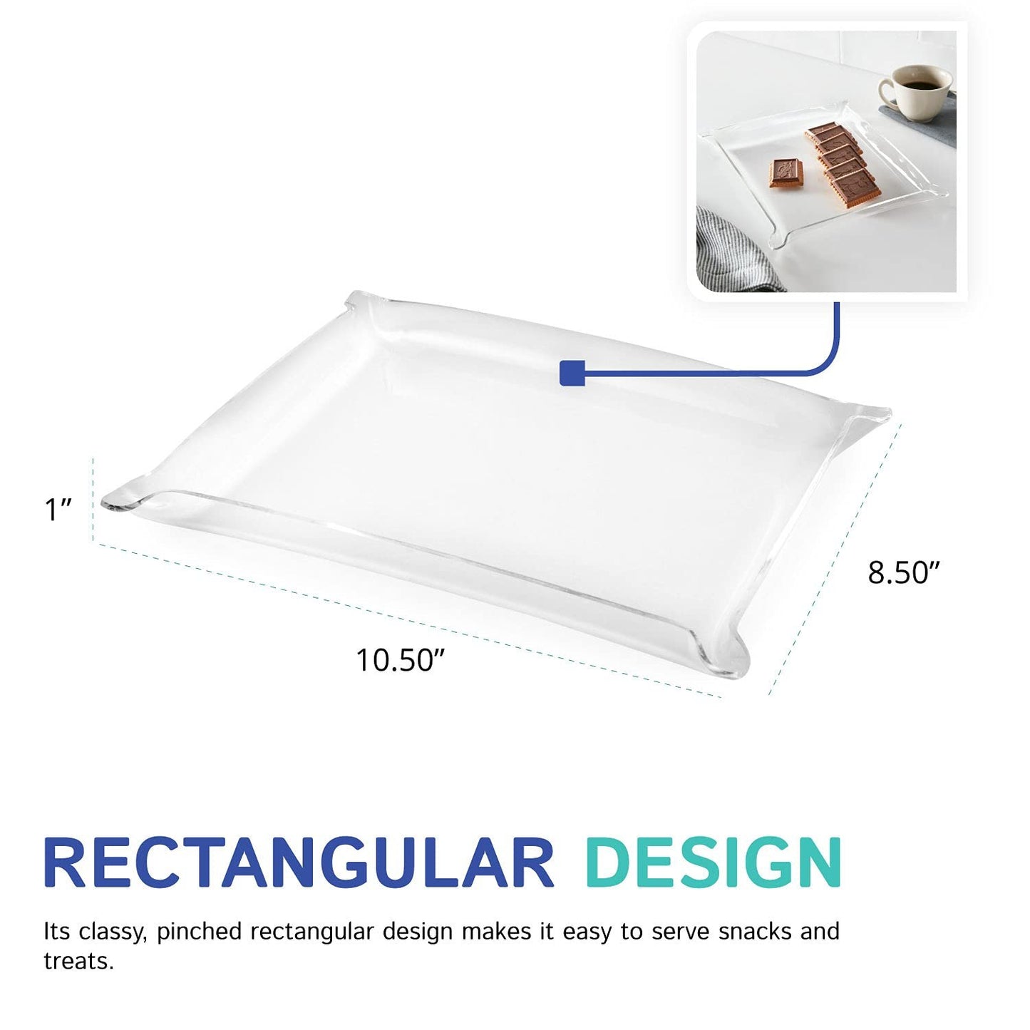 Huang Acrylic Clear Elegant Valet Tray