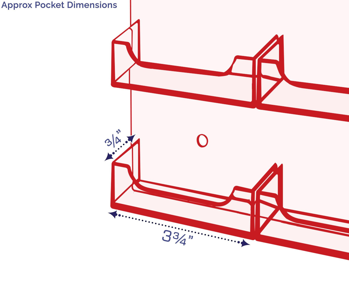 Marketing Holders Wall Business Card Holder with Hanging Hardware for 3.5" x 2" Gift Cards Clear Acrylic 8 Slot Display Holds 50 Contact or 30 Membership Cards No Assembly