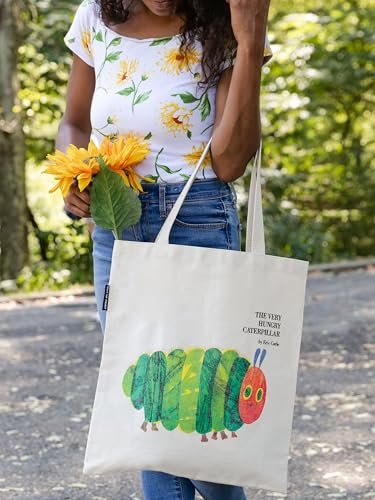 The Very Hungry Caterpillar Tote Bag with Inner Pocket - World of Eric Carle Gift for Book Lovers