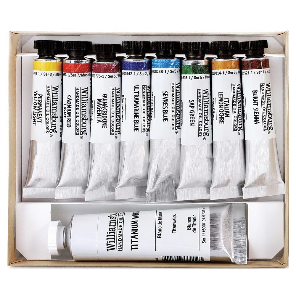 Williamsburg Artist Oil Colors by GOLDEN, Black, Gray and White, Professional Oil Paint