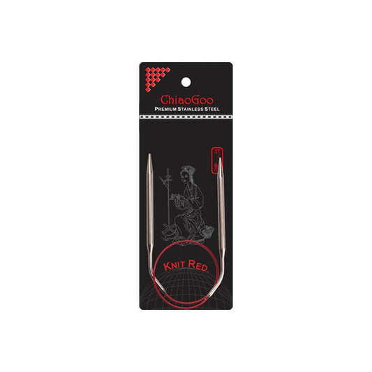 ChiaoGoo 16-Inch Red Line Circular Knitting Needles, 6/4mm