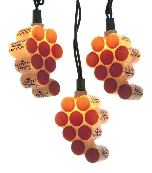 Kurt Adler UL 10-Light Wine Cork Light Set