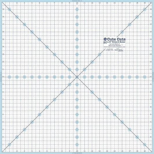 Riley Blake Designs Lori Holt Trim It Ruler 20.5 inch Square (STTI-21861)