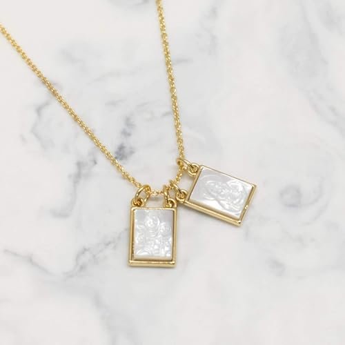Roman Double Holy Scapular Gold Zinc Necklace 18 Inches Ling