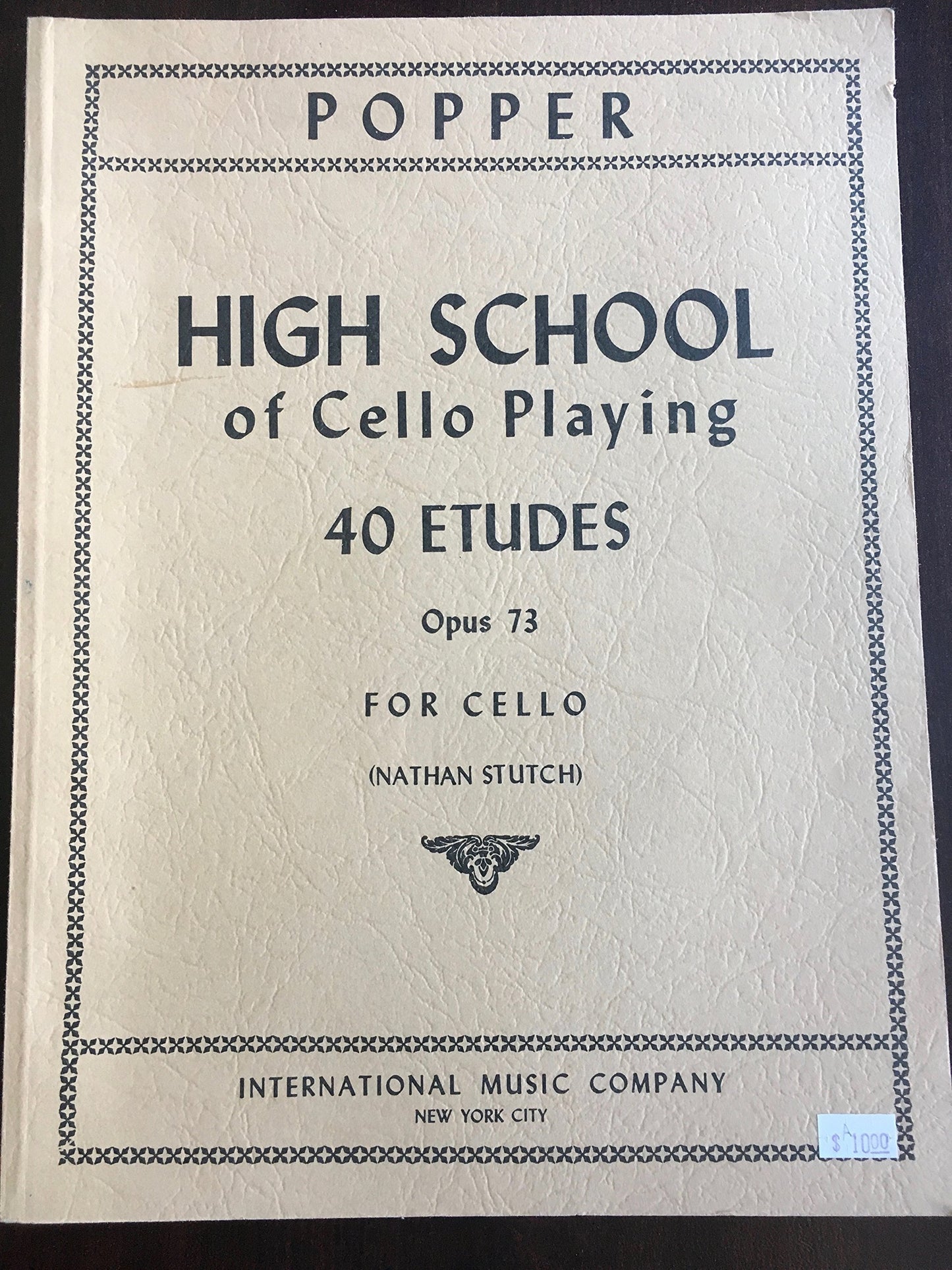High School of Cello Playing, 40 Etudes, Opus 73, For Cello, Edited by Nathan Stutch. No. 811