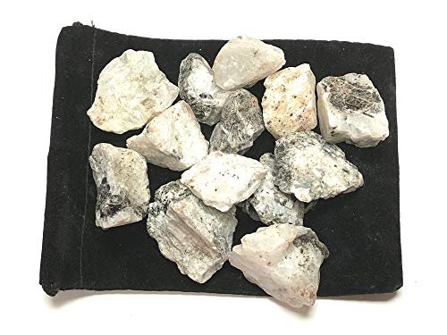 Zentron Crystal Collection Rough Rainbow Moonstone - Large 1" Pieces in Velvet Bag