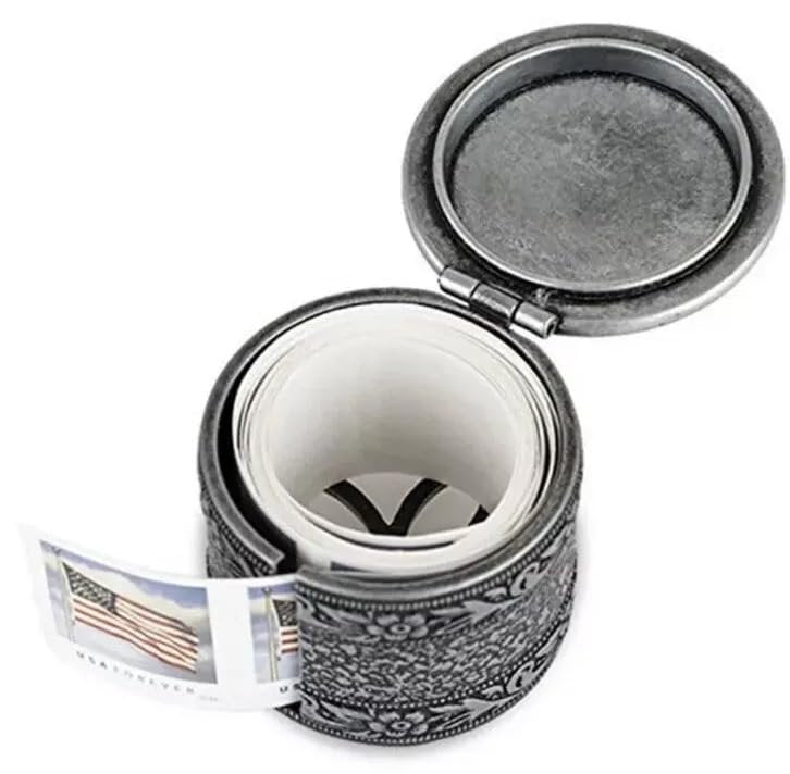 United States Postal Service Floral Metal Stamp Coil Dispenser