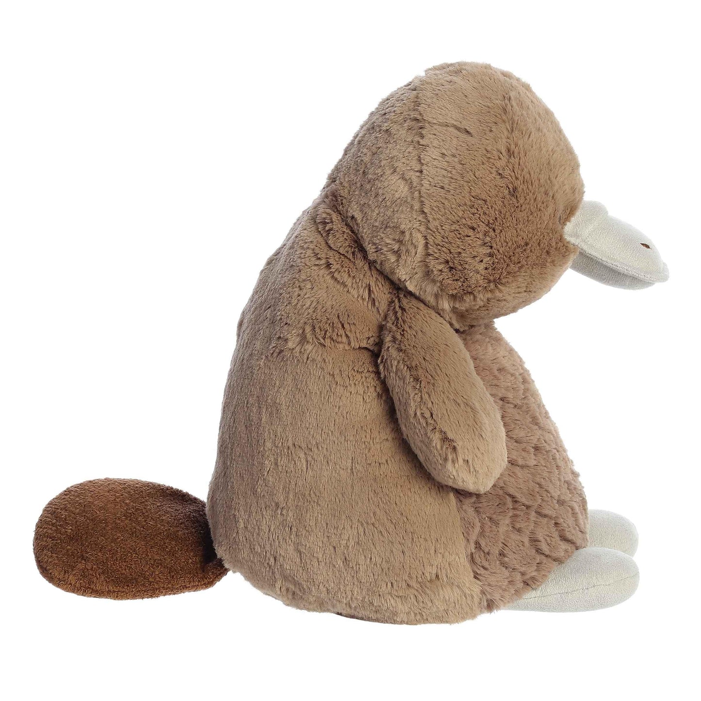 Aurora® Cuddly Huggle Pals Peaceful Platypus™ Stuffed Animal - Weighted Comfort - Endless Snuggles - Brown 12.5 Inches