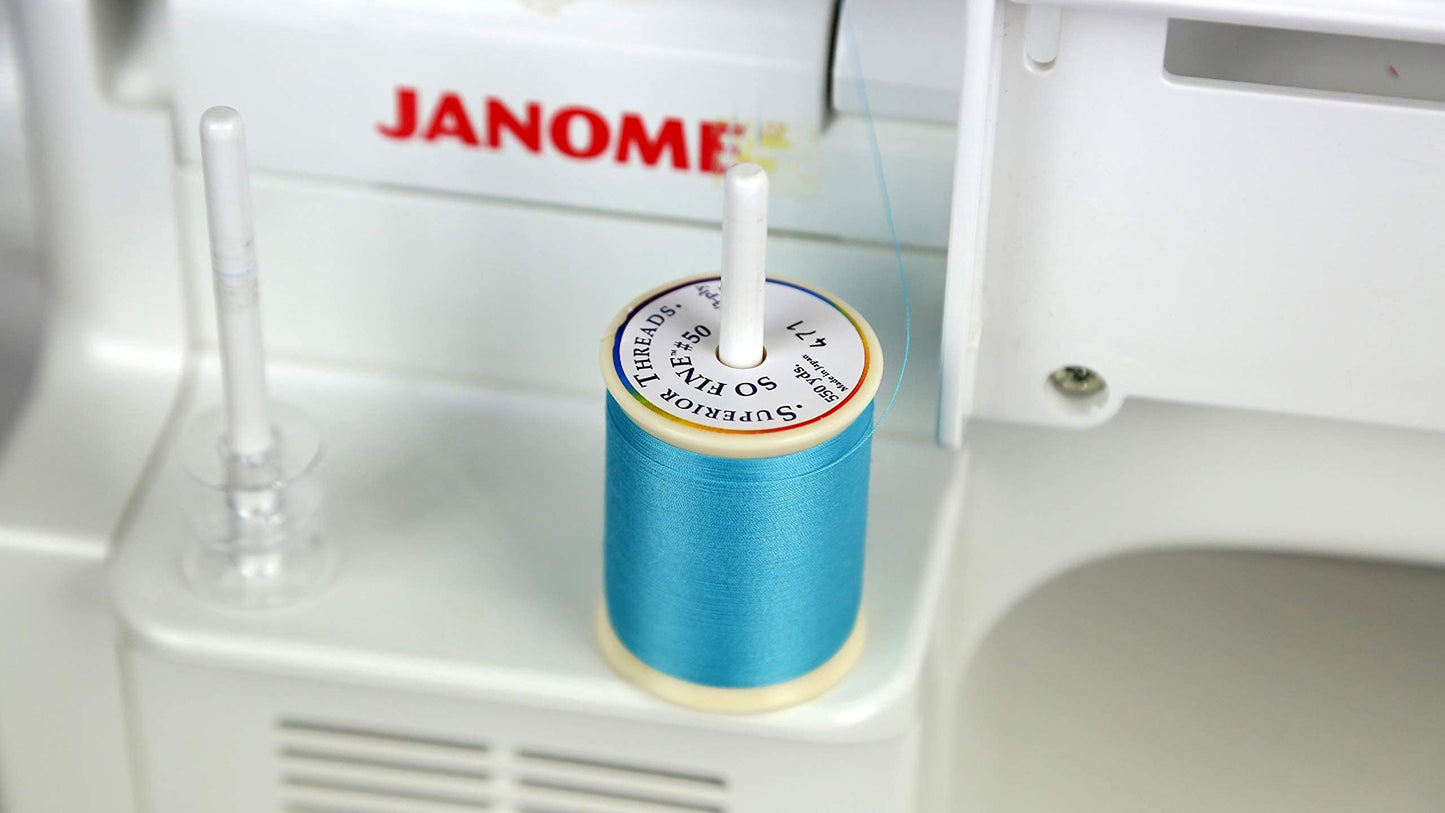 Superior Threads So Fine 3-Ply 50 Weight Polyester Sewing Thread Spool - 550 Yards (#437 Teal)