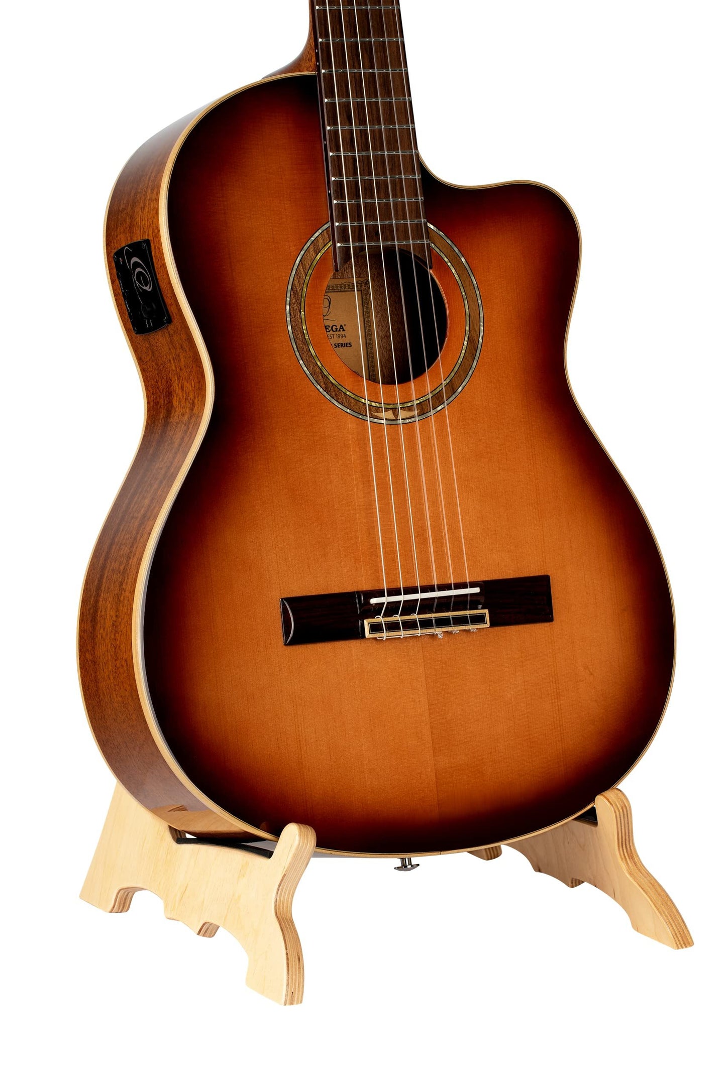 Ortega Guitars, Wooden Acoustic Guitar Stand Made w/Birch Wood-Natural (OWGS-2)