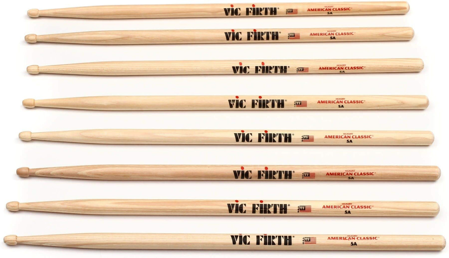 Vic Firth American Classic 4 for 3 Drumstick Pack - 5A - Wood Tip