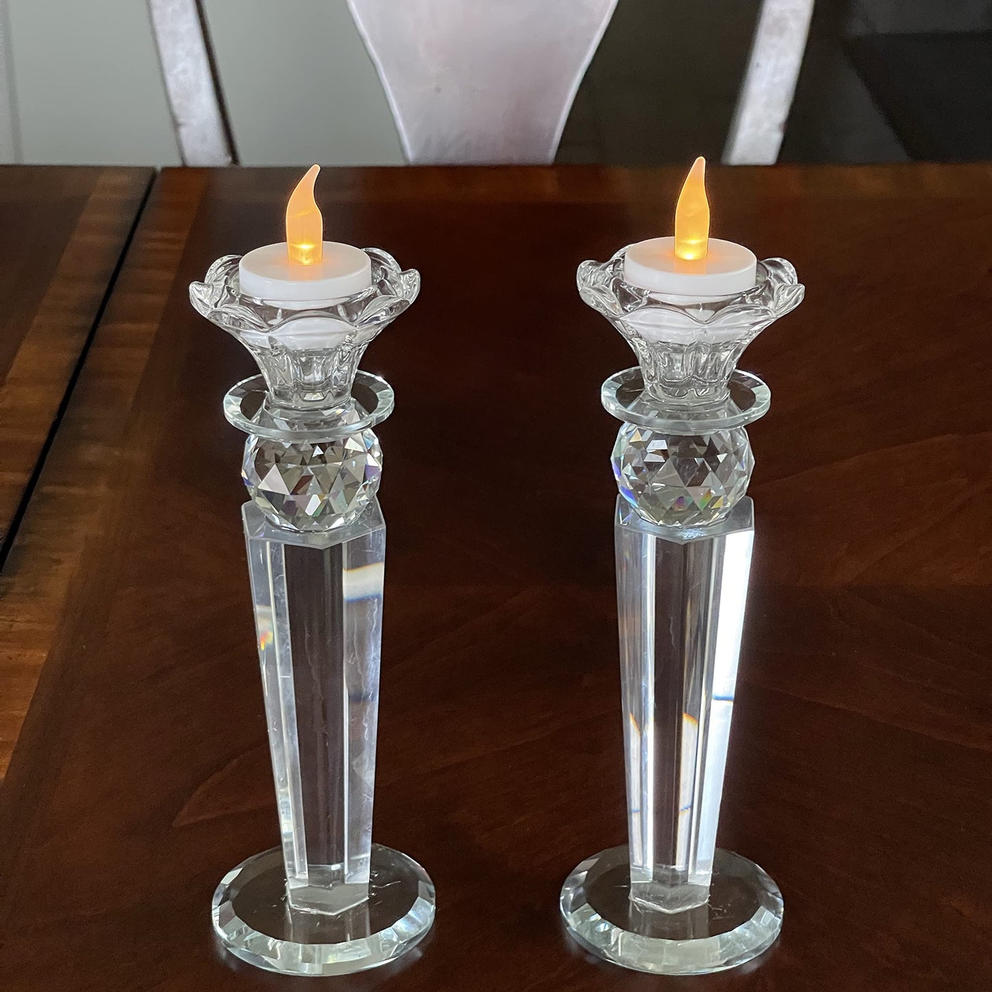 Allgala Single Crystal Glass Candlesticks