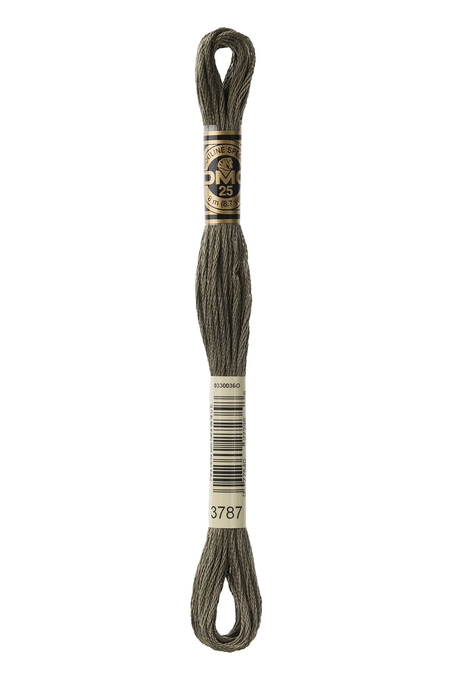 Bulk Buy: DMC Thread Six Strand Embroidery Cotton 8.7 Yards Dark Brown Grey 117-3787 (12-Pack)