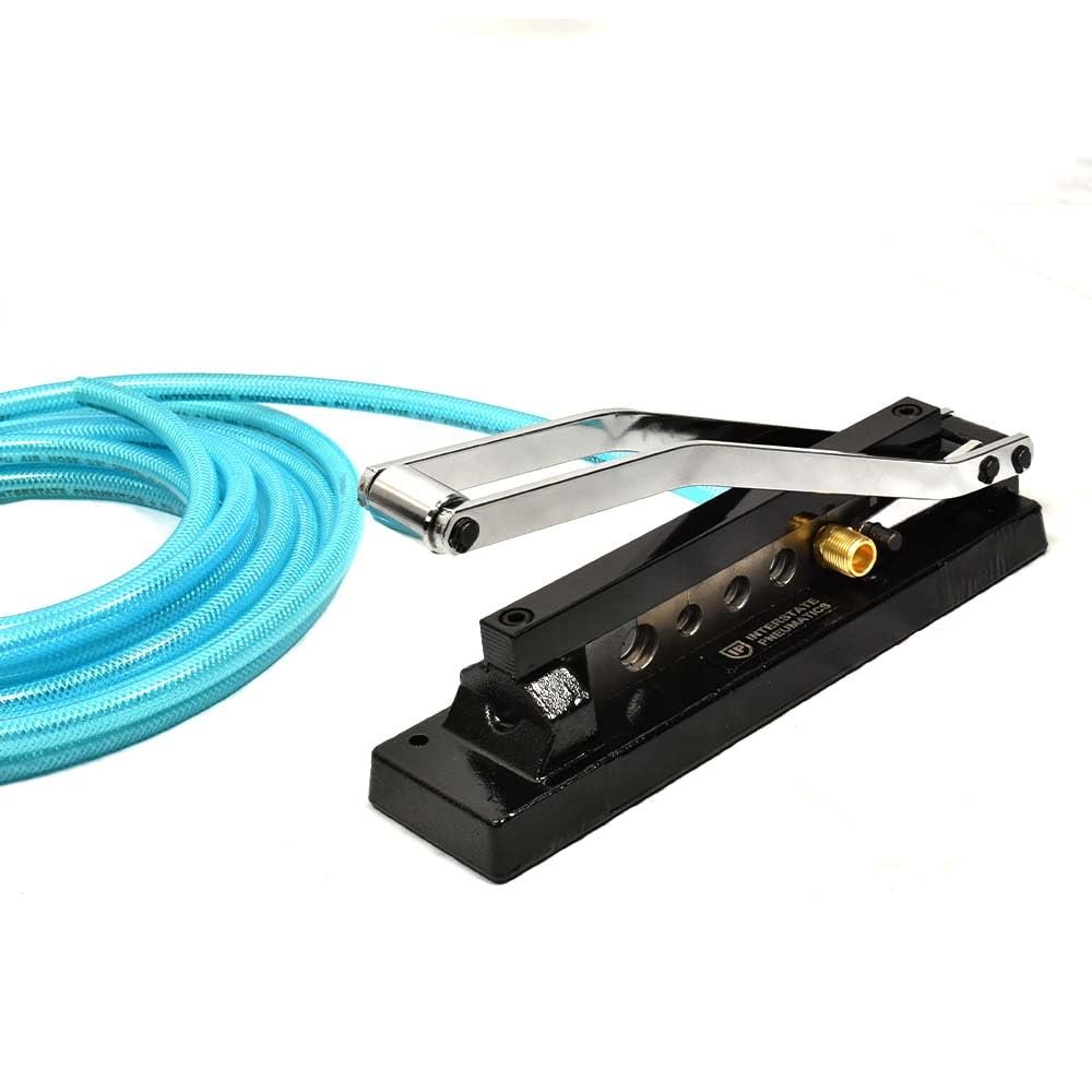 Interstate Pneumatics H8-KIT1 Heavy-Duty Bench Crimper (H8) with Ferrules (50PK) 0.718 Inch ID x 1 Inch & 0.656 Inch ID x 1 Inch