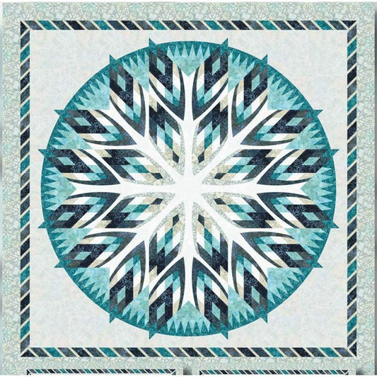 Yogo Sapphire Wall Quilt Pattern by Quiltworx and Judy Niemeyer 80 by 80 inches. Paper Pieced.