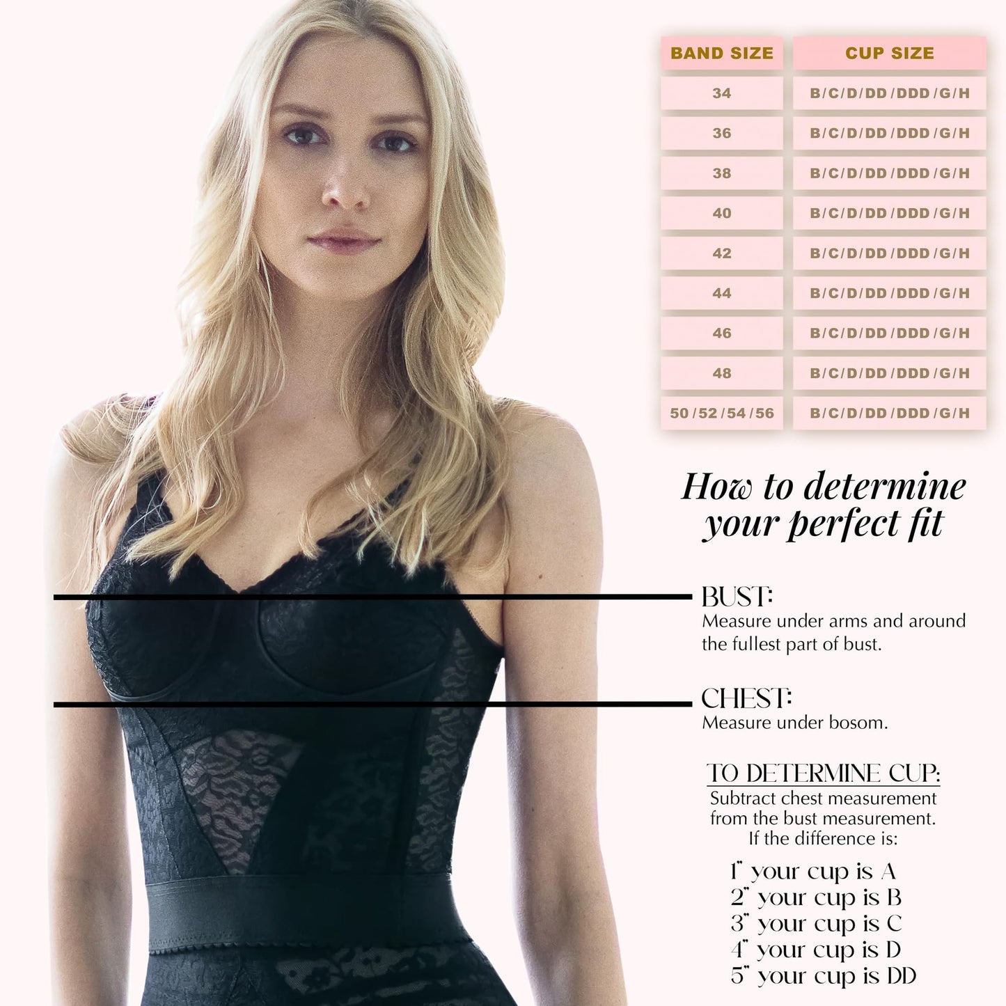 Rago Style 2202 - Long Line “Expandable Cup” Bra