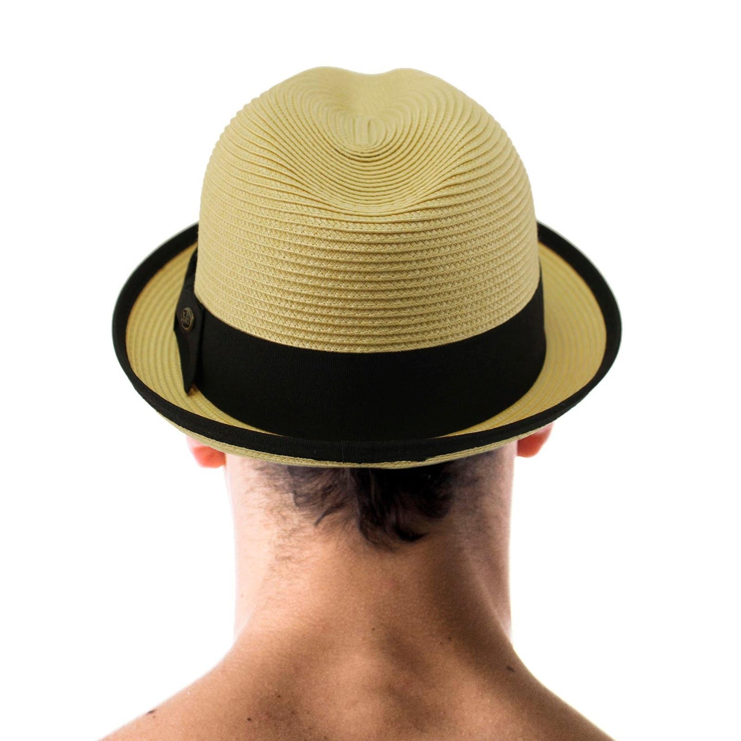 Epoch Men's Classy Travel Crushable 2tone Derby Fedora Upturn Curl Brim Hat