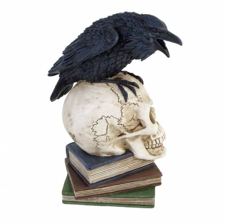 Pacific Giftware Poes Raven Figurine, Multicolor
