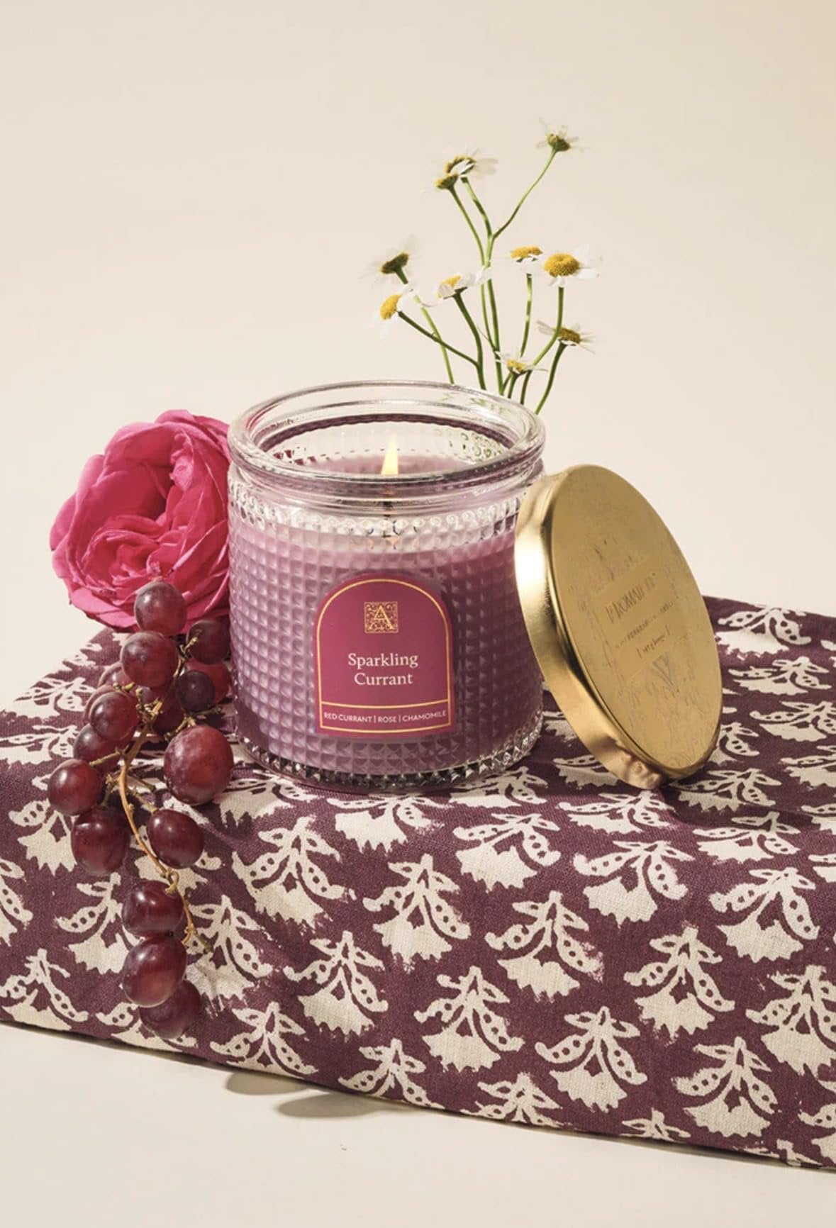 Aromatique, Textured, Elegant Candle with Metal Lid, Home Fragrance for Relaxing Atmosphere, 6 oz, Mother's Day Gifts, Bridal Showers, Anniversaries, Holiday Gifts.
