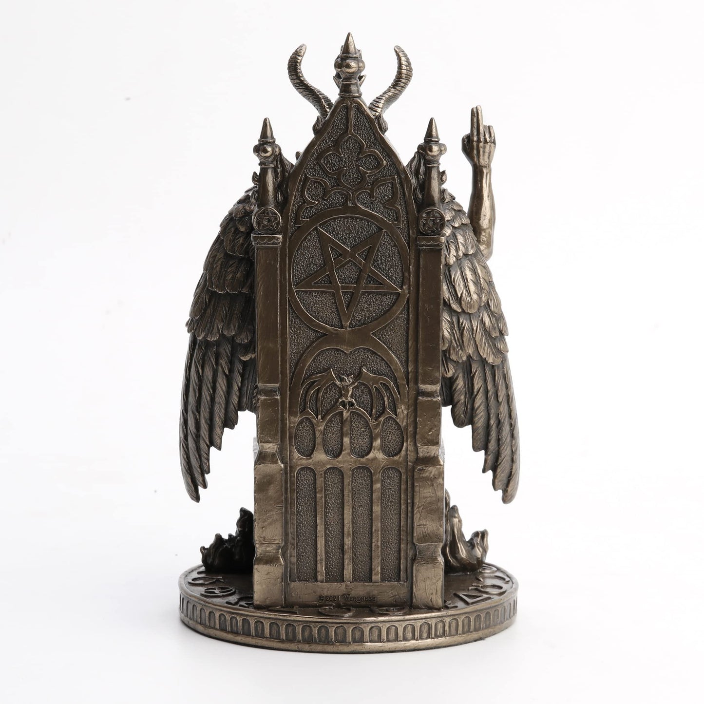 Veronese Design 9 1/2 Inch Statue of Baphomet Resin Statue Antique Bronze Occult Gift