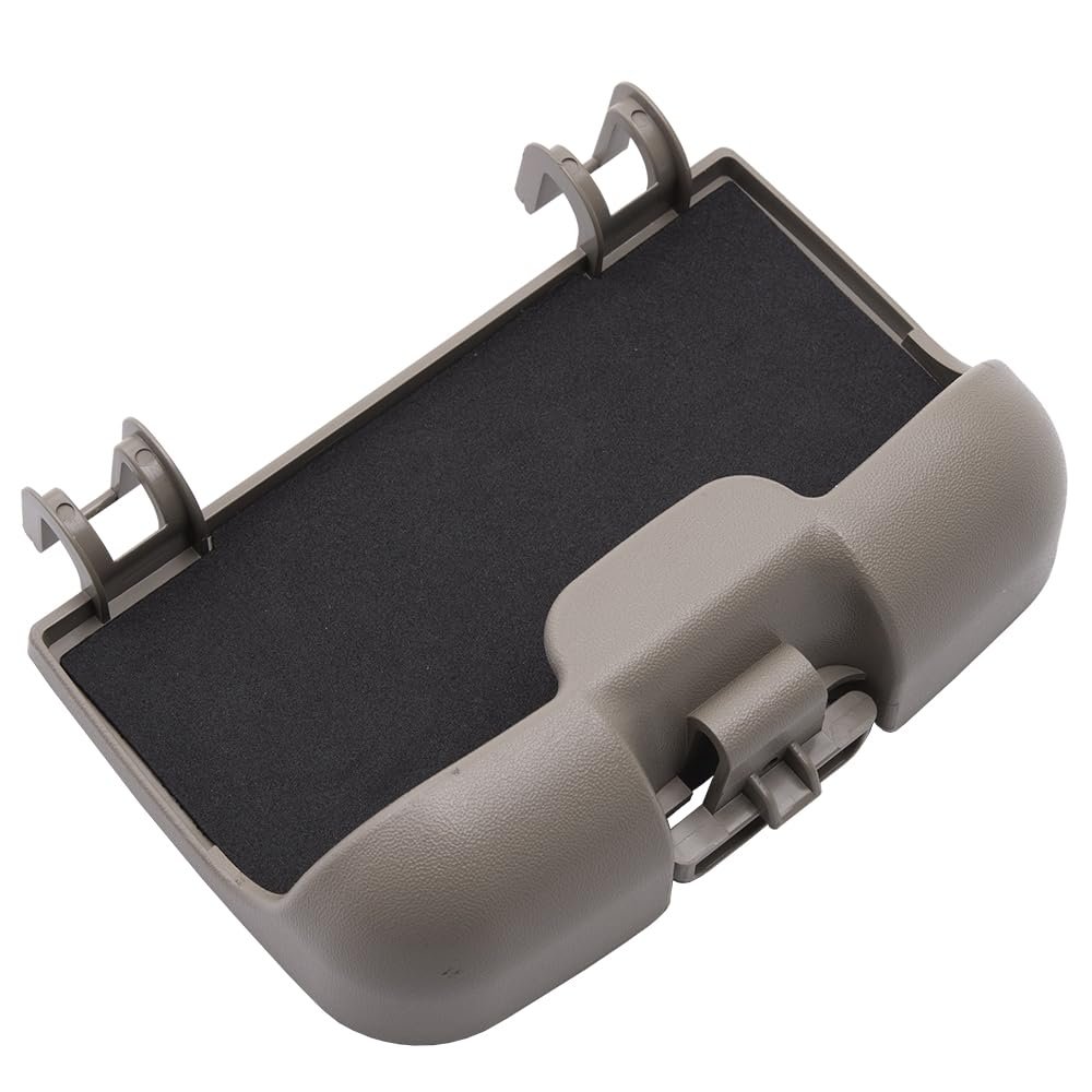 Brock Replacement Overhead Console Sunglasses Holder Box Tan Storage Bin Compatible with 2002-2007 F250 F350 F450 Super Duty Pickup Truck w/out Sunroof 2C3Z 7811586 BAA