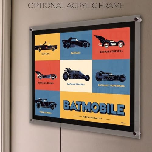 DC Batman 85th Anniversary – Durable 17” x 24” MightyPrint Wall Art – NOT Made of Paper – Officially Licensed Collectible