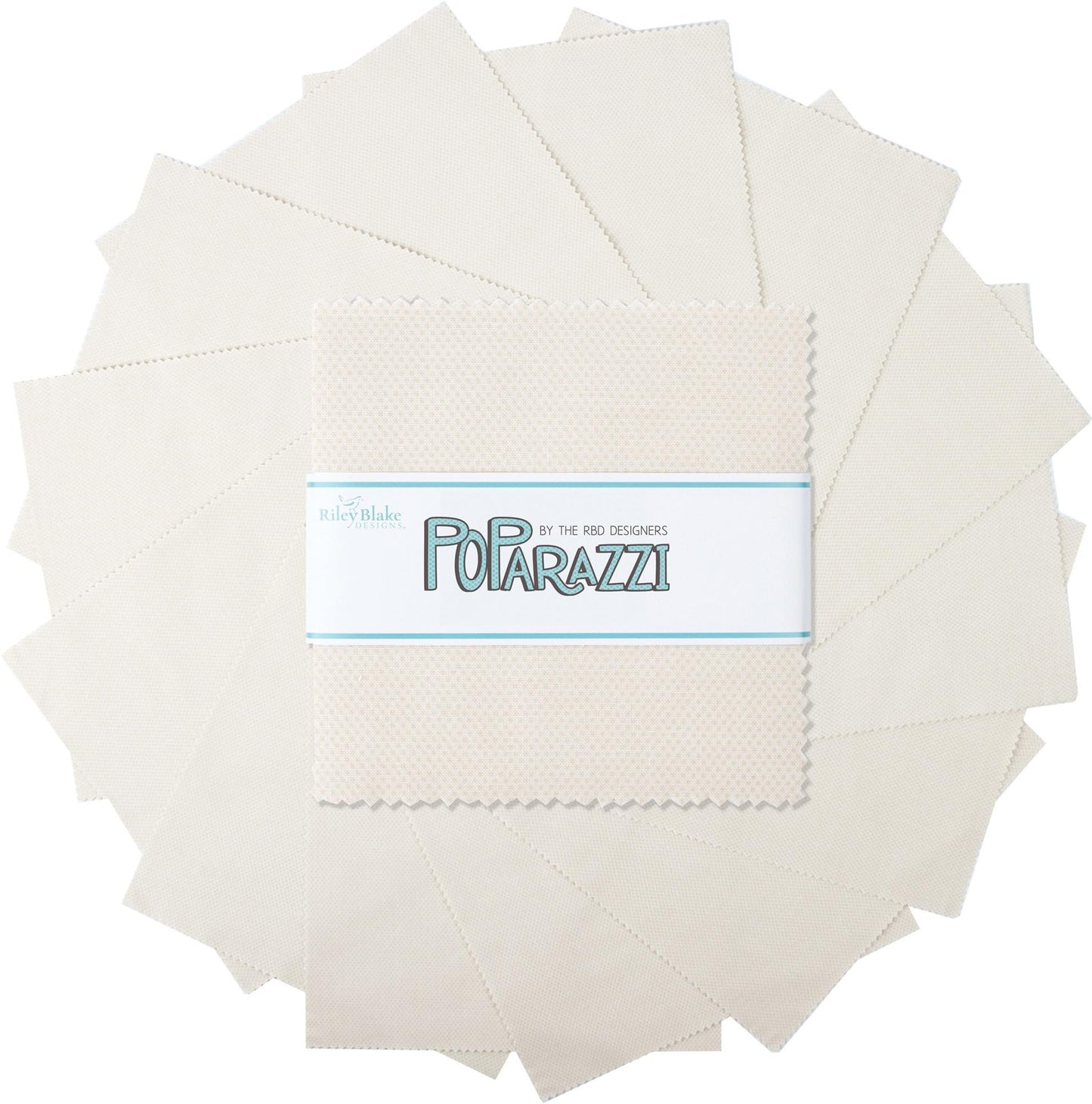 POParazzi Cream 5" Stacker 42 5-inch Squares Charm Pack Riley Blake Designs 5-805-CREAM-42