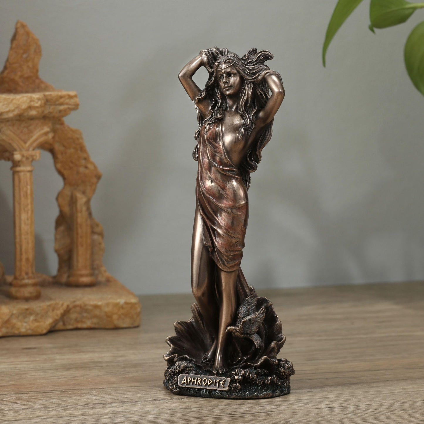 Veronese Design 6 1/8 Inch The Birth of Aphrodite Greek Goddess of Love and Beauty Cold Cast Resin Sculpture Antique Bronze Finish Statue