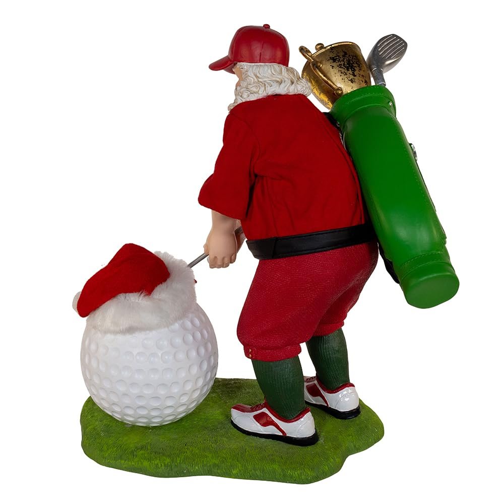 Kurt Adler 11-inch Fabriché™ Golfer Santa with Oversized Golf Ball