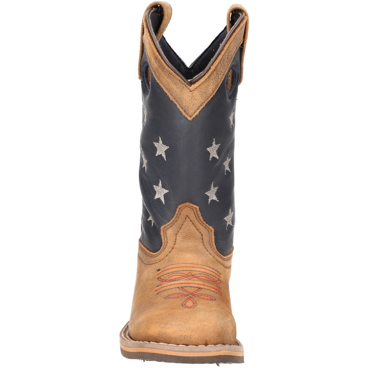 Smoky Mountain Boots Kids' Stars and Stripes Western Boot, Little Kid, Vintage Brown, Medium, Size 12 US