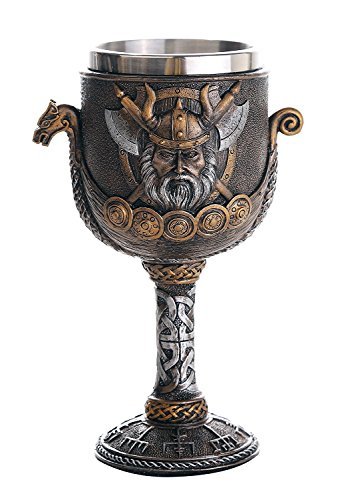 Pacific Giftware Viking Warrior Ship Ceremonial Chalice Cup 8oz Wine Goblet