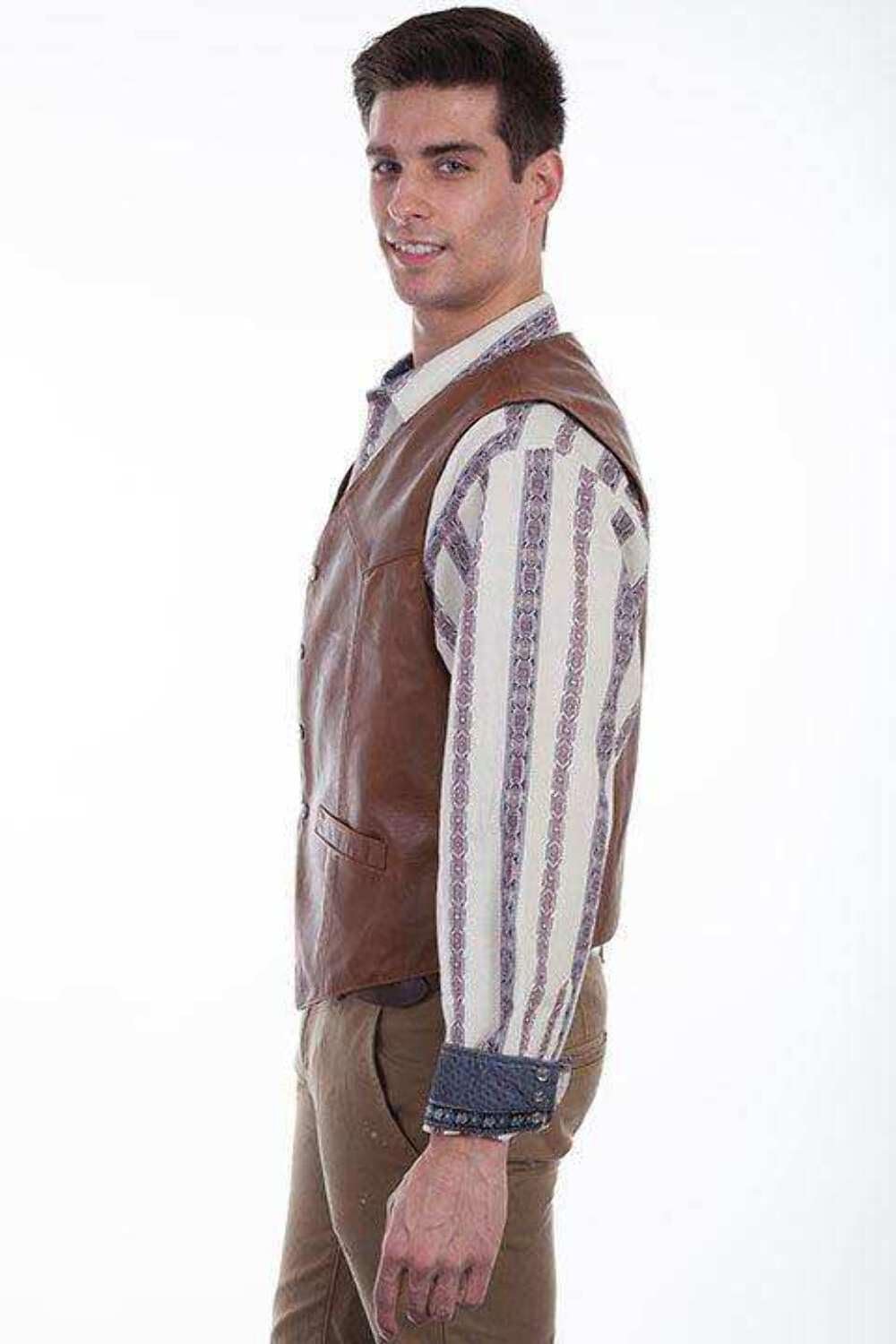 Scully Leather Vest Tan 3XT