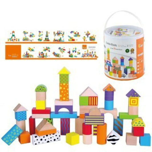 The Original Toy Company 50 Wooden Blocks Tub