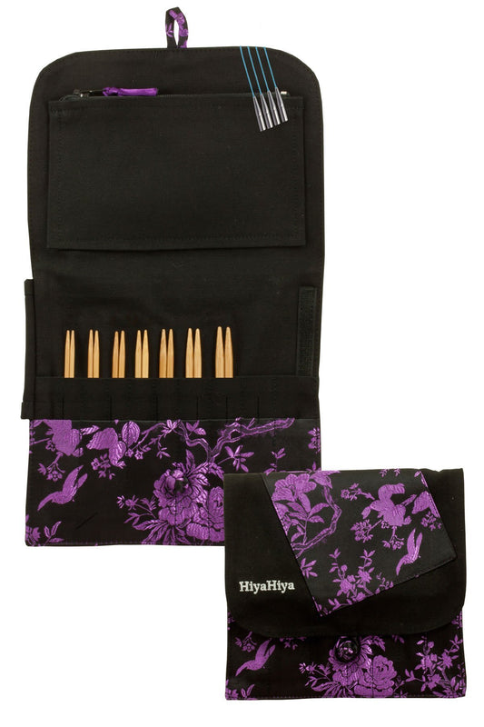 HiyaHiya Interchangeable 4 inch (10cm) Bamboo Knitting Needle Set Small Tip Sizes (US 2-8) HIBINKIT4SM