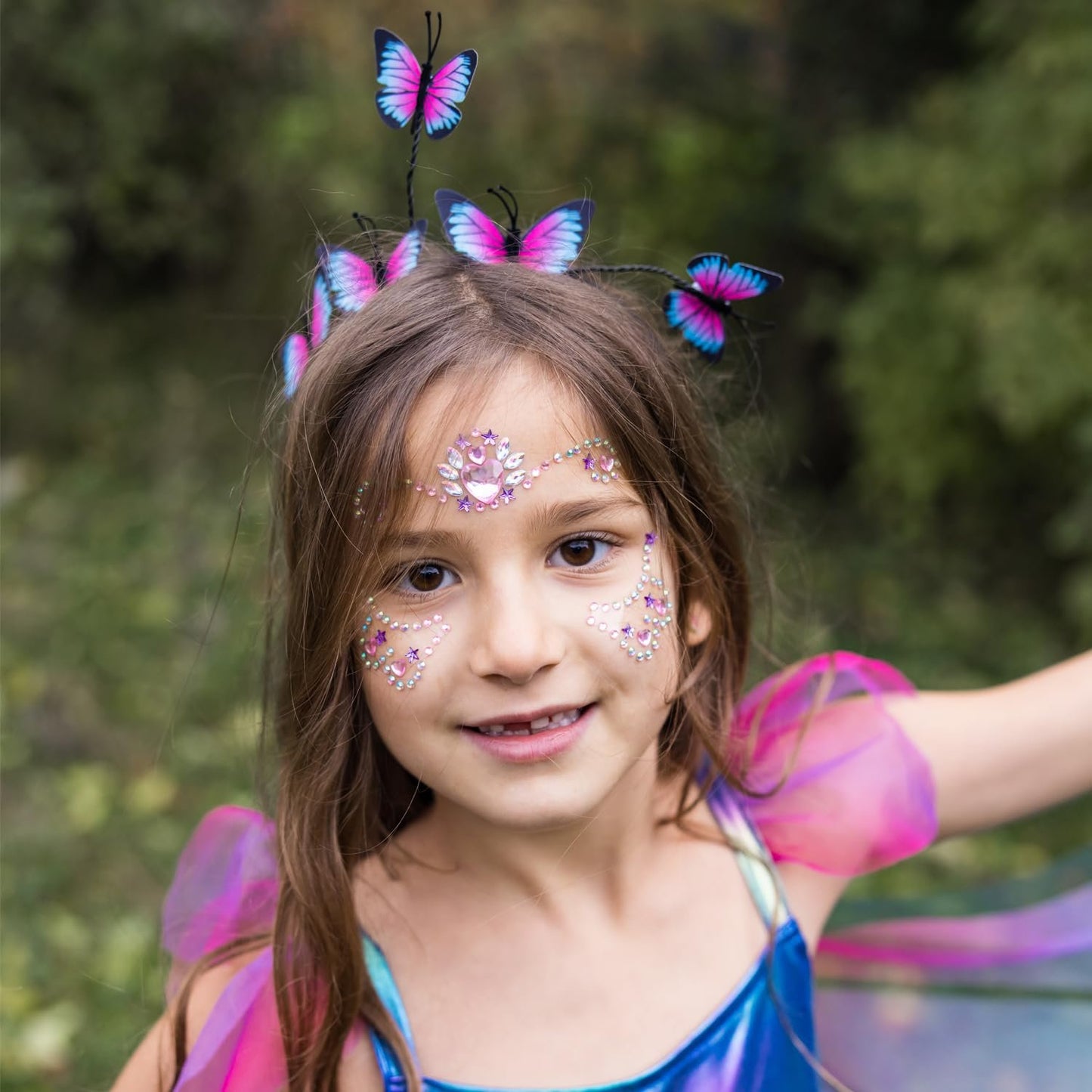 Creative Education Butterfly Twirl Dress & Wings Blue/Purple - Size 3-4 Imaginative Play for Ages 3 to 4