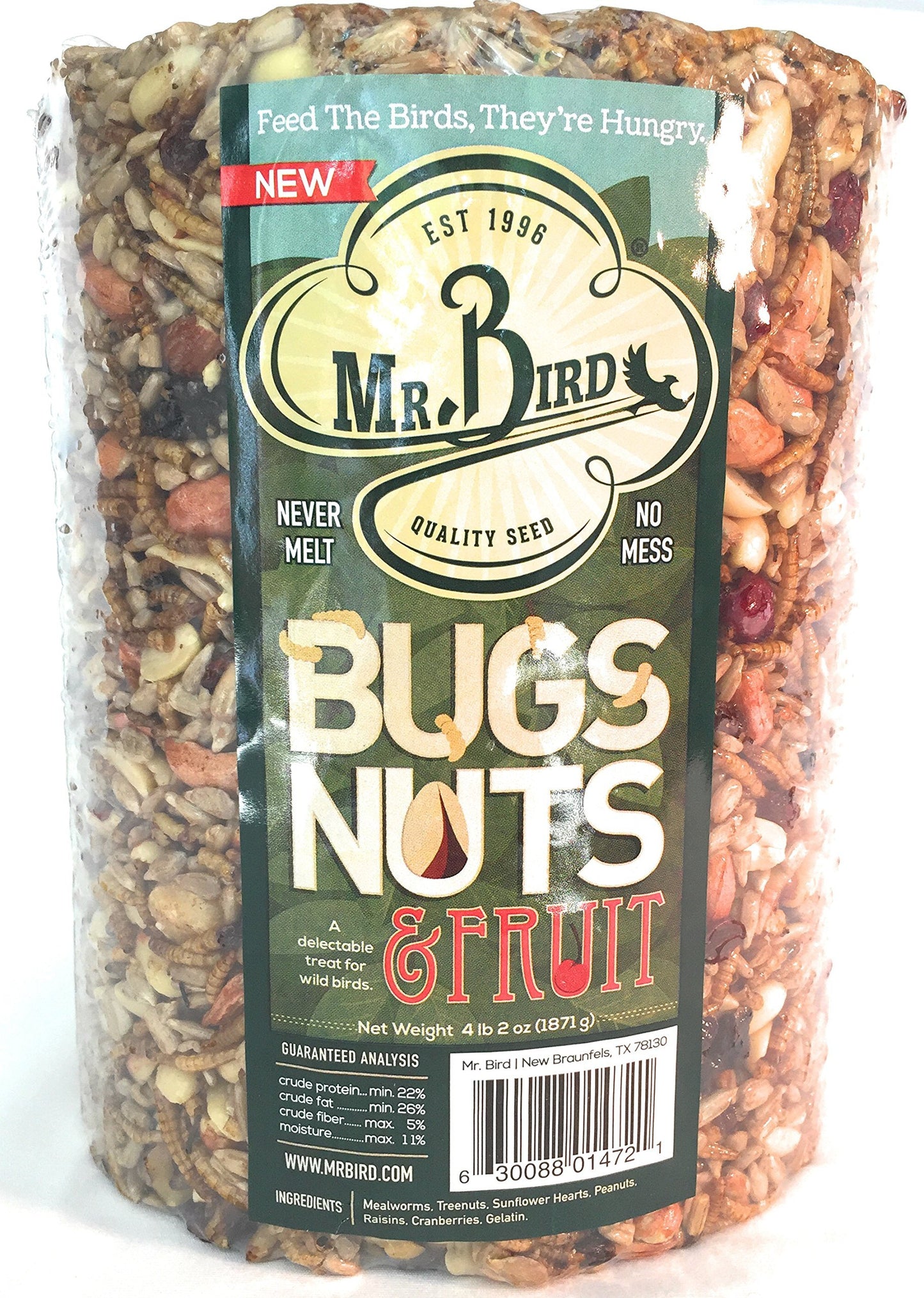 Mr. Bird Bugs, Nuts, & Fruit Large Cylinder Bugs, Nuts & Fruit 4 lbs. 2 oz.