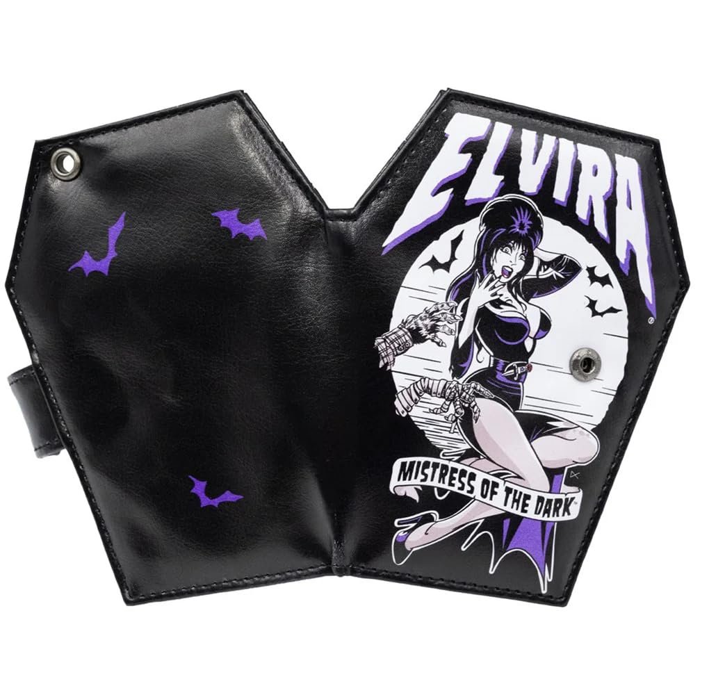 kreepsville 666 Elvira Mistress of the Dark Monsters Hands Pin Up Gothic Coffin Wallet