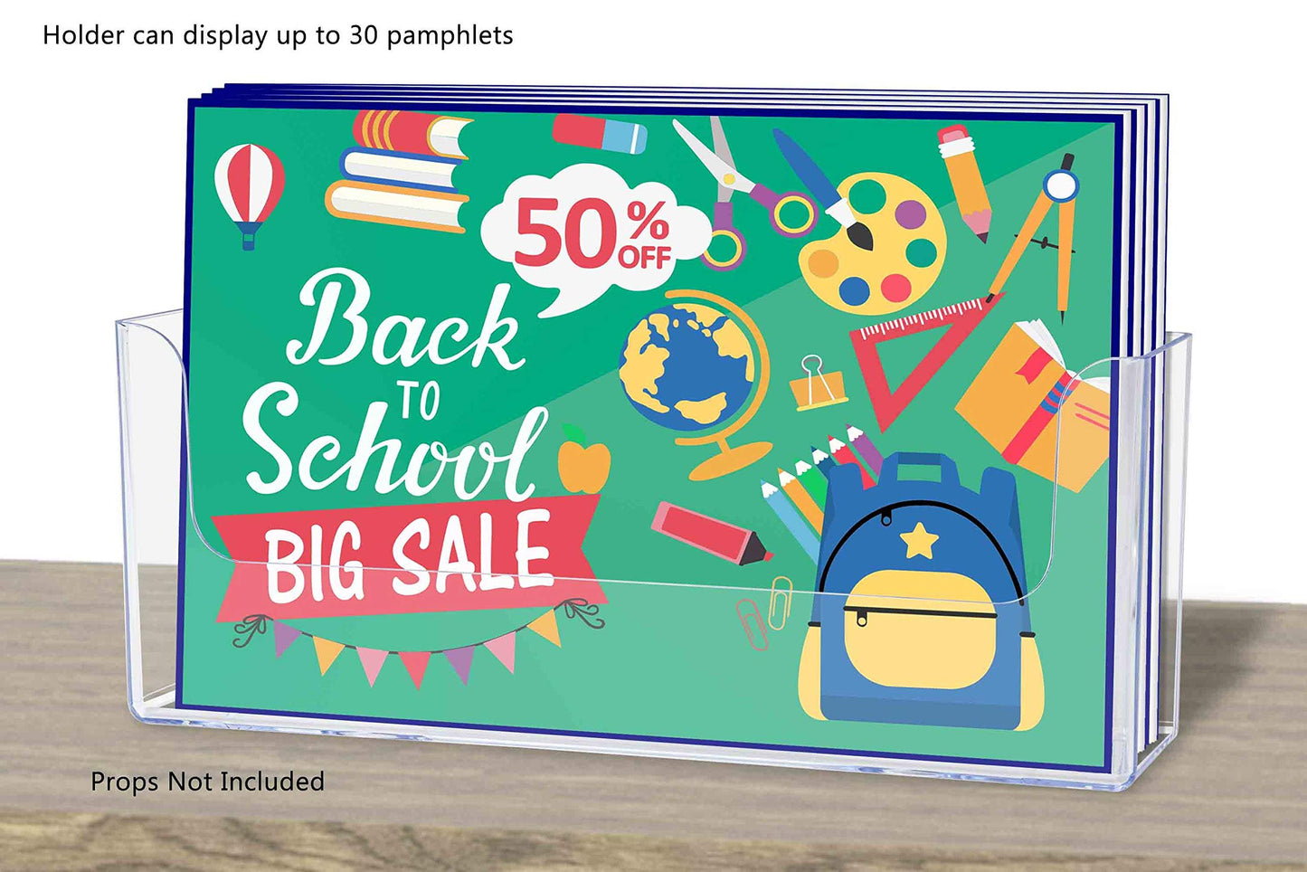 Marketing Holders Brochure Slatwall Clear Acrylic for Trifold Literature