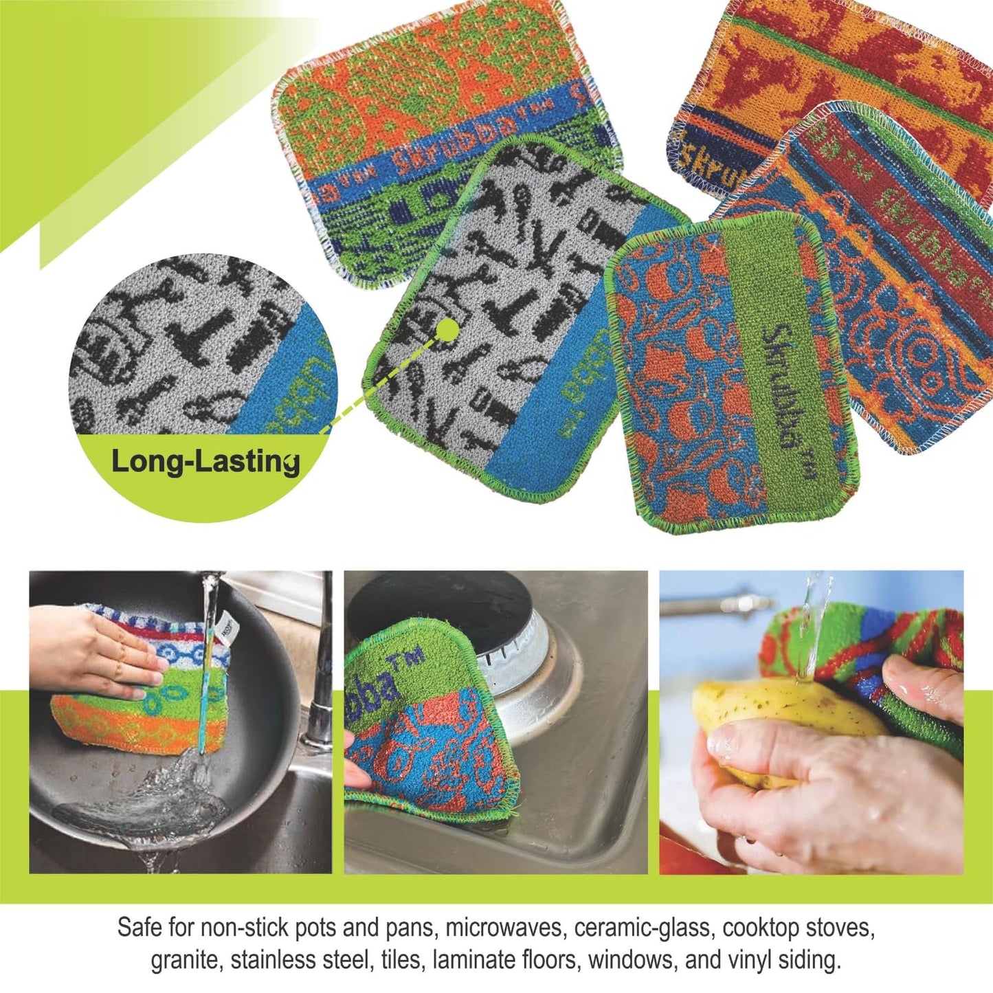 Wet-it Skrubba New European Scrubby Non-Scratching Scouring Pad