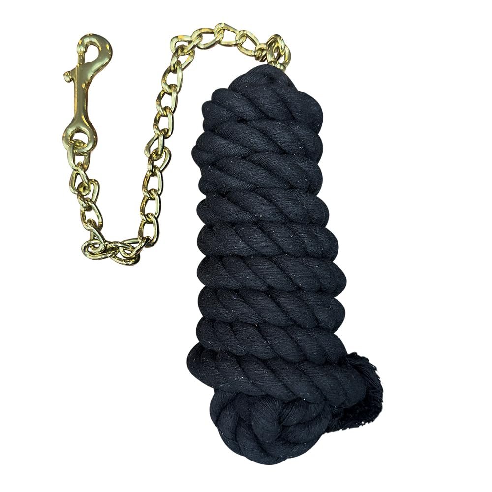 Aime Imports Basic Cotton Lead Rope w/Stud Chain